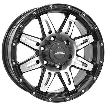 Alu kolo Alu kola INTER ACTION GRABBER, 17x8 6x139.7 ET25, černá lesklá + leštění (zátěžová)