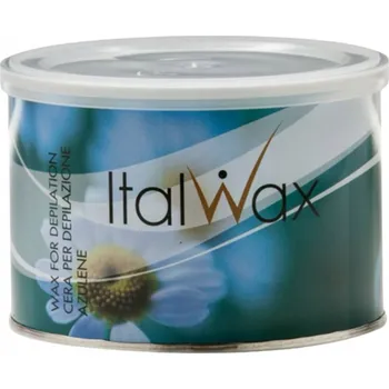 ItalWax vosk na depilaci s použitím depilačních pásků v plechovce 400ml AZULEN, italský