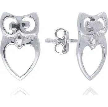 Náušnice MOISS stříbrné náušnice SOVIČKA