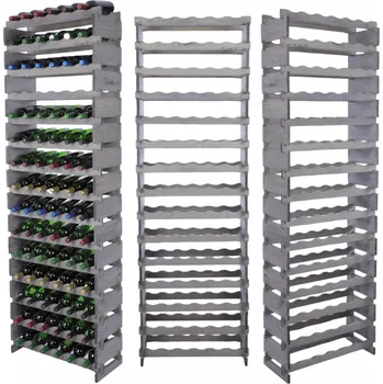 Stojan na víno Stojan na lahve modulární regál na víno 15x6 lahví VYSOKÝ BEZ NÁŘADÍ