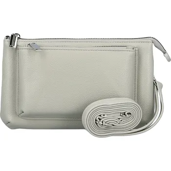 Kabelka Trendy dámská koženková crossbody kabelka Aksila, světle šedá