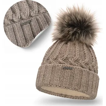 Čepice PaMaMi zimní čepice beanie hnědá, univerzální velikost