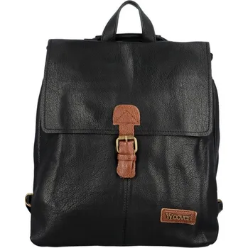 Městský batoh Jednoduchý dámský koženkový batoh Eduarde, černá