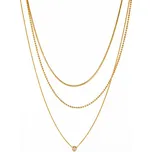 Victoria Filippi Stainless Steel Trojitý ocelový náhrdelník Alice - chirurgická ocel NH1369 Zlatá 36 cm + 5 cm (prodloužení)