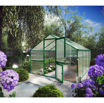 Skleník Zahradní skleník KGT Orchidee IV 4,3 x 3 m, zelená