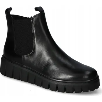 Dámské kozačky KOTNÍKOVÉ BOTY NA KLÍNKU ČERNÉ MARCO TOZZI 40