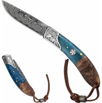 kapesní nůž CHZ Zavírací nerezový damaškový nůž "SEA DRIFTER"