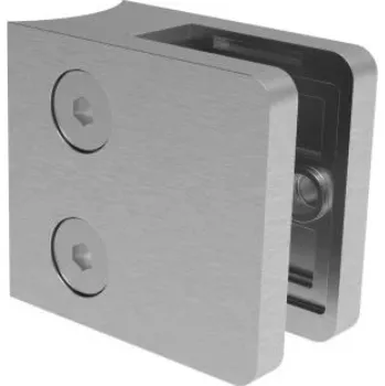 Zábradlí Hahn Steel Držák skla 45x45mm pro sloupek O42,4 mm, model 23 – nerez AISI 304, broušený