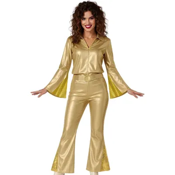 GuircaDámský zlatý retro kostým 80-90. léta Velikost: L 42 - 44