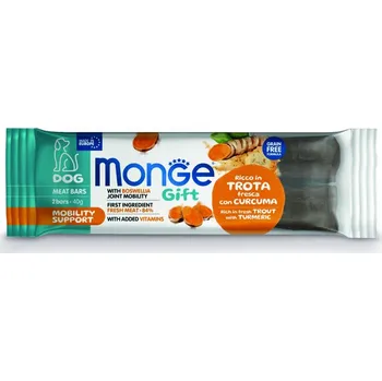 Krmivo pro psa MONGE GIFT Dog Adult masové tyčinky s čerstvým pstruhem a kurkumou 40g