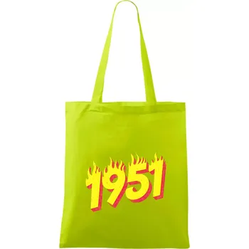 Narozeniny v ohni 1951 - Taška bavlněná - 42 x 38 cm ( Limetková )