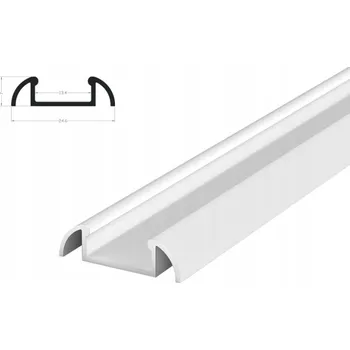 LED páska Úzký LED hliníkový profil TECH-LIGHT bílý P2 1m