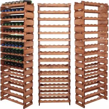 Stojan na víno Stojan na lahve modulární regál na víno 15x6 lahví VYSOKÝ BEZ NÁŘADÍ