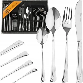 Příbor PŘÍBORY SADA PŘÍBORŮ SOUPRAVA 24 ks pro 6 osob KING+ DÁRKOVÁ KRABIČKA, LESK