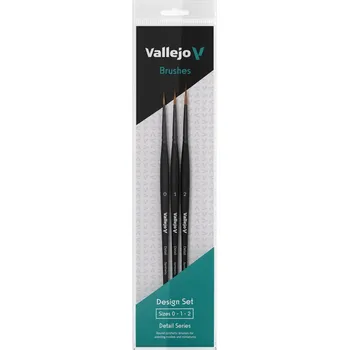Umělecký štětec Vallejo B02991 Sada 3 štětců Design Set 0, 1, 2