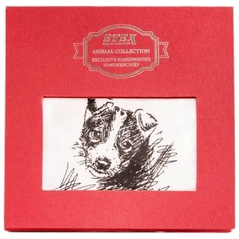 Látkový kapesník Dámský kapesník Štěně - Dárkové balení