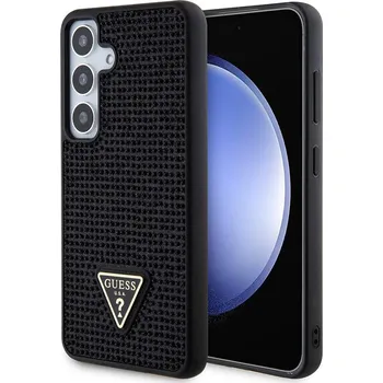 Pouzdro na mobilní telefon Guess - Trojúhelník s kamínky (GUHCS24MHDGPPK) - Samsung Galaxy S24 Plus - černá