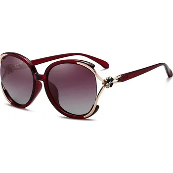 Sluneční brýle Techsuit - Sluneční brýle polarizační (1384) - pro ženy s UV ochranou, PC - červené