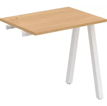 Psací stůl Stůl pracovní k řetězení úzký UE A 800 R - DUB , BÍLÁ