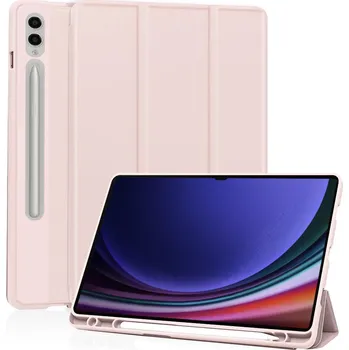 Pouzdro na tablet Techsuit - Flex Trifold (s držákem na tužku) - Samsung Galaxy Tab S9 Ultra / S10 Ultra - růžový
