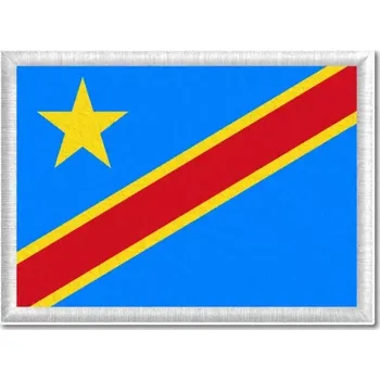 Vlajka Pelisport Konžská vlajka tištěná nášivka 6 x 4 cm