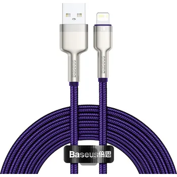 Datový kabel Baseus - Datový kabel Cafule Series Metal (CALJK-B05) - USB na Lightning 2,4A, 2 m - fialový