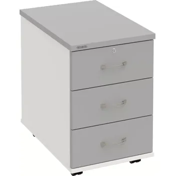 Zásuvkový kontejner Kancelářský kontejner K 33 N - ŠEDÁ , BÍLÁ