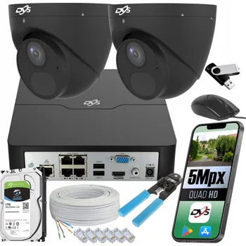 Bezpečnostní kamera SADA 2 IP POE 5MPX VENKOVNÍCH KAMER PRO MONITORING, 1TB DISK, APLIKACE