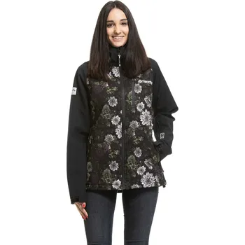 Dámská softshellová bunda Meatfly dámská softshell bunda Zaja Black / Straws | Černá | Velikost L