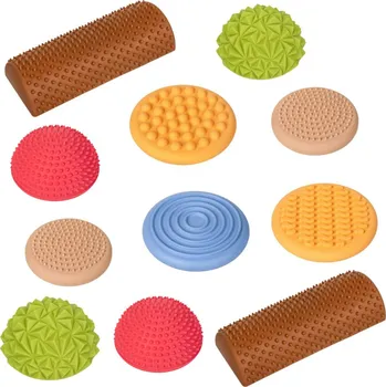 Dřevěná hračka Tullo - Senzorická dráha pastel 11 ks