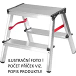STREND PRO Schůdky skládací oboustranné, 4 stupně, 81cm, nosnost 125kg