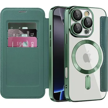 Pouzdro na mobilní telefon Techsuit - Pouzdro SmartMag Book - iPhone 16 Pro Max - zelené