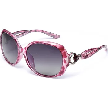 Sluneční brýle Techsuit - Sluneční brýle polarizační (2962) - pro ženy s UV ochranou, PC - růžová želvovina