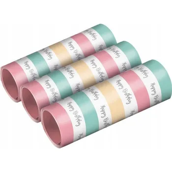 Narozeninové serpentiny 3 ks Happy Birthday