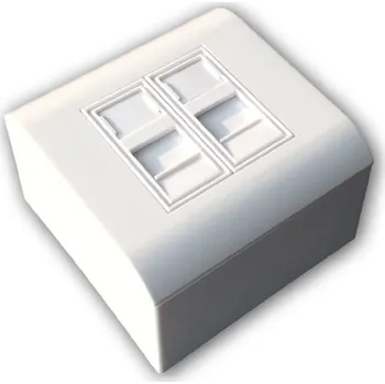 Elektrická zásuvka Zásuvka Datacom Modulární datová zásuvka STP CAT6A 2xRJ45