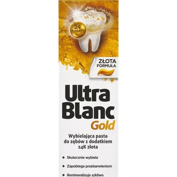 zubní pasta UltraBlanc Gold bělící zubní pasta s 24K zlatem, 75 ml