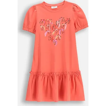 Dívčí oblečení Dívčí šaty Coccodrillo WC5129201NGK oranžová 32X, vel. 104