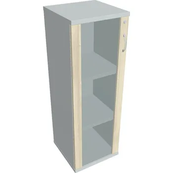 Policová skříň Skříň dveřová SZ 3 40 02 L (Levá) Zámek jednoduchý - AKÁT , ŠEDÁ