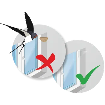 Odpuzovač zvířat Prevence hnízdění ptáků na okně