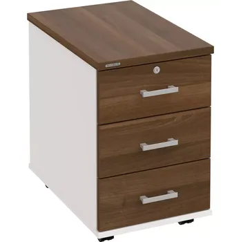 Zásuvkový kontejner Kancelářský kontejner K 33 P - OŘECH , BÍLÁ