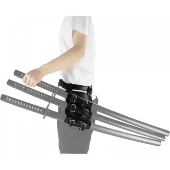 Replika zbraně Závěs na 3 meče/katany ''THREE SWORDS STYLE'' s páskem