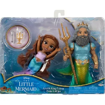 Panenka Disney Princess - Málá mořská víla Ariel a král Triton - 15 cm