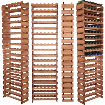 Stojan na víno Stojan na lahve, modulární regál na víno 18x6 lahví, VYSOKÝ, BEZ NÁŘADÍ