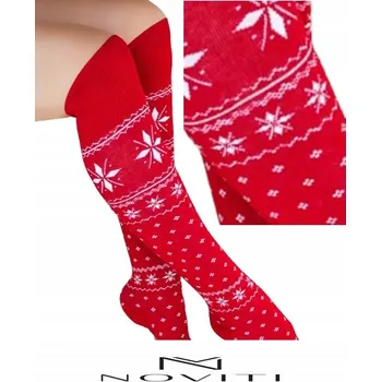 Dámské ponožky Noviti Dámské podkolenky z bavlna SB 146 červené 36/41