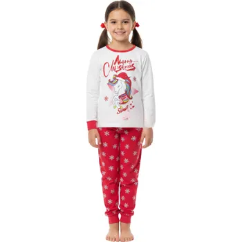 Sezon M2115 Dívčí pyžamo bílá/červená