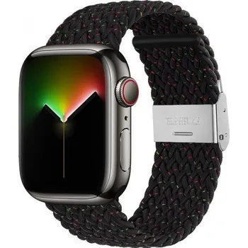 Řemínek na hodinky Nylonový řemínek s barevnými tečkami pro Apple Watch Ultra 49mm / 46mm / 45mm / 44mm / 42mm - černý
