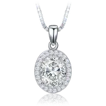 Minet Luxusní stříbrný náhrdelník s modrým nebo bílým zirkonem Vlastnosti šperku: bílá