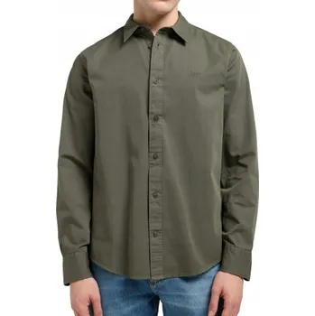Pánská košile Košile Lee PATCH SHIRT 112370548 Olive Gray XL
