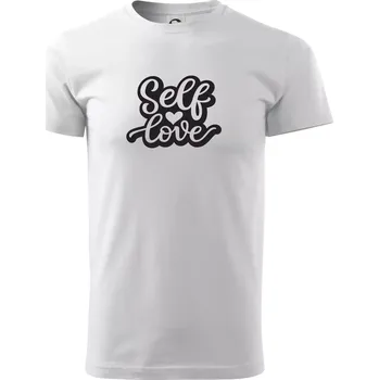Pánské tričko Self love - Triko extra velké (5-8XL) - 6XL ( Bílá )