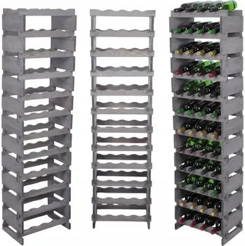 Stojan na víno Stojan na víno modulární regál na lahve 12x4 lahví VELKÝ - MONTÁŽ BEZ NÁŘADÍ